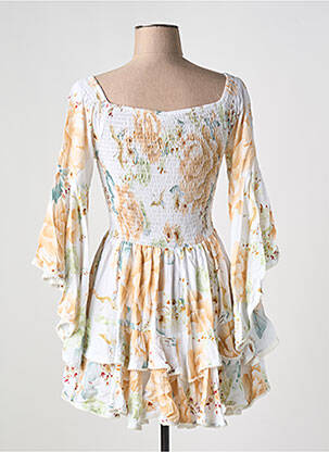 Robe courte manches 3/4 manches 3/4 blanc JAASE femme