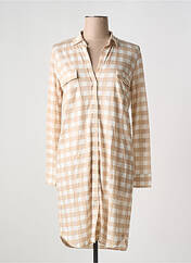 Robe courte beige MAJESTIC FILATURES pour femme seconde vue