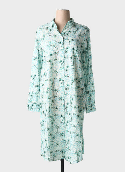 Robe mi-longue bleu AMOUR pour femme