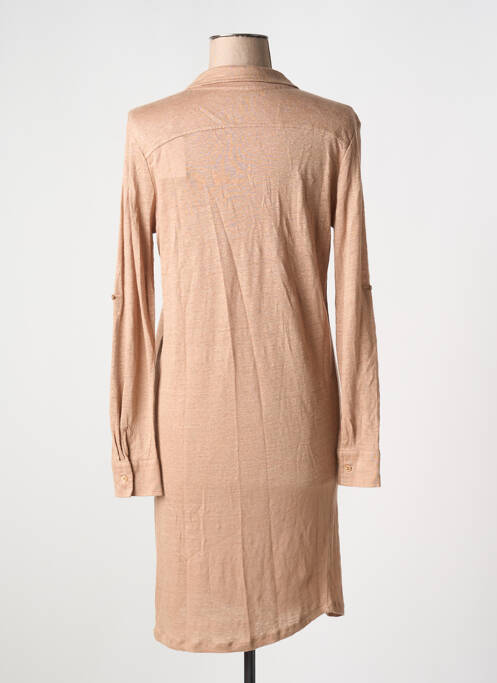 Robe mi-longue rose MAJESTIC FILATURES femme