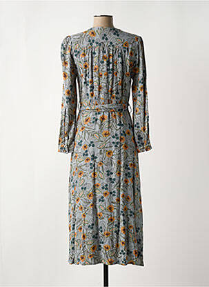 Robe longue manches longues manches longues gris INDI & COLD femme