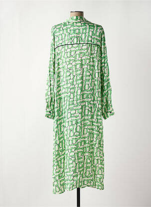 Robe longue manches longues manches longues vert TOUPY femme