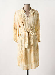 Robe courte manches longues manches longues beige YAYA femme
