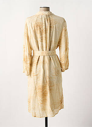 Robe courte manches longues manches longues beige YAYA femme