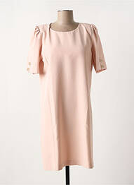 Robe courte fermeture zippée au dos manches courtes rose KOCCA femme