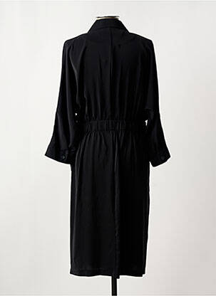 Robe mi-longue manches 3/4 manches 3/4 noir YAYA femme