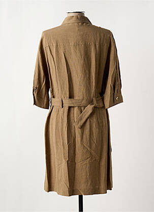 Robe courte coupe fluide manches courtes marron KOCCA femme