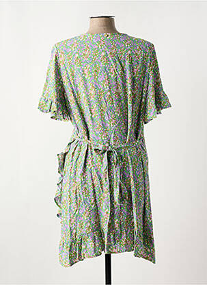 Robe courte manches courtes manches courtes vert FABIENNE CHAPOT femme