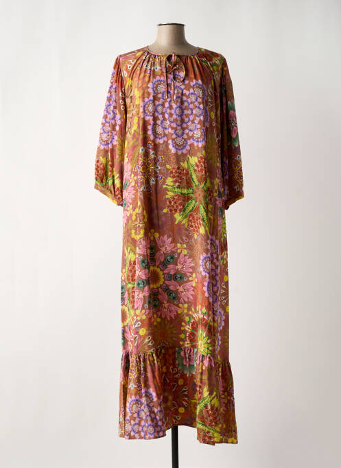 Robe longue marron MOMONI pour femme