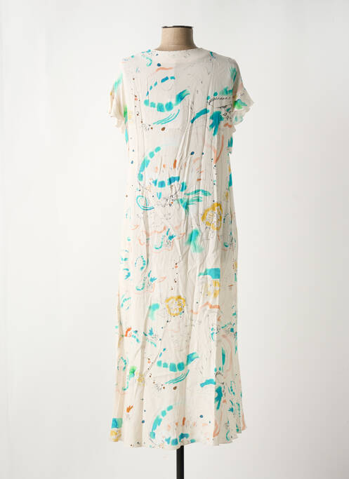 Robe mi-longue beige MAGNOLIA TRENDY pour femme