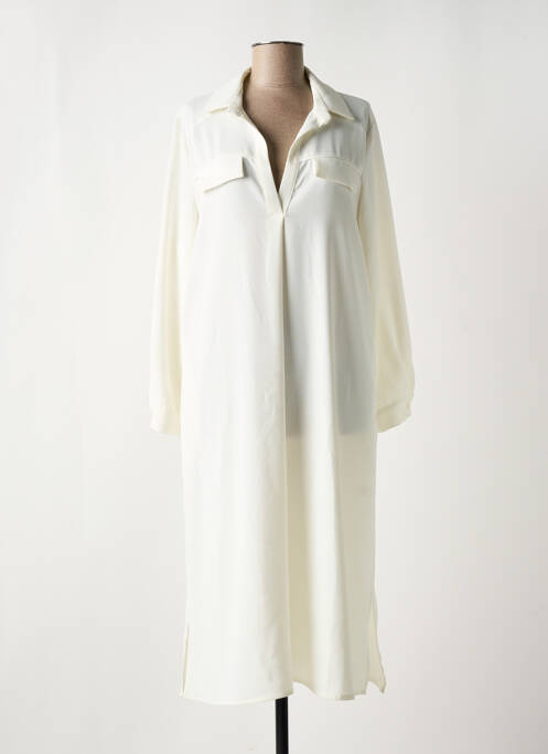 Robe mi-longue beige TOUPY pour femme