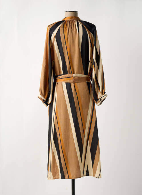 Robe mi-longue marron TOUPY pour femme