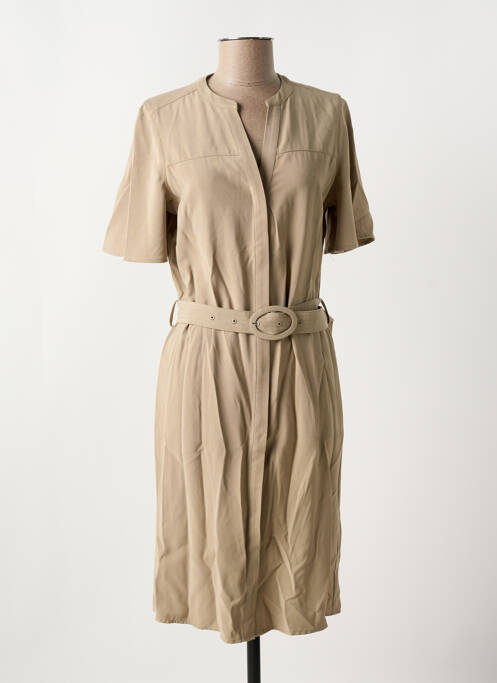 Robe mi-longue marron YAYA pour femme