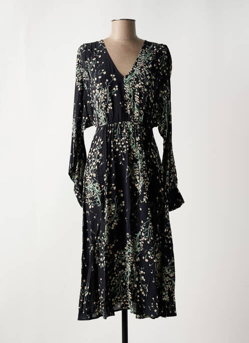 Robe mi-longue noir IDANO pour femme