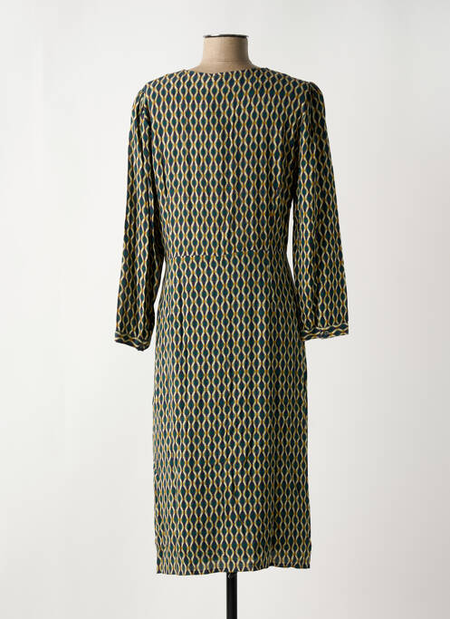 Robe mi-longue vert INDI & COLD pour femme