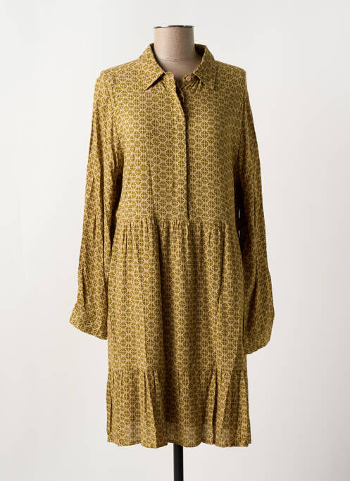 Robe mi-longue vert INDI & COLD pour femme