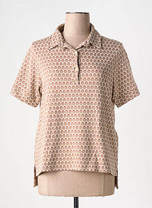 Polo stretch manches courtes beige INDI & COLD femme