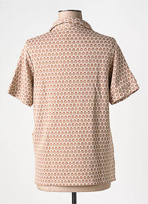 Polo stretch manches courtes beige INDI & COLD femme