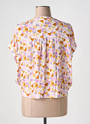 Chemisier tissage crêpe manches courtes violet ZILCH femme