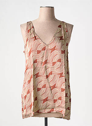 Top stretch sans manche marron YERSE femme