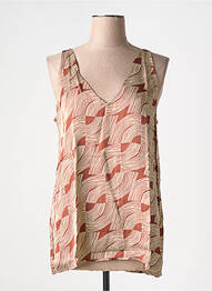 Top stretch sans manche marron YERSE femme