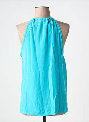 Top coupe fluide sans manche bleu TOUPY femme