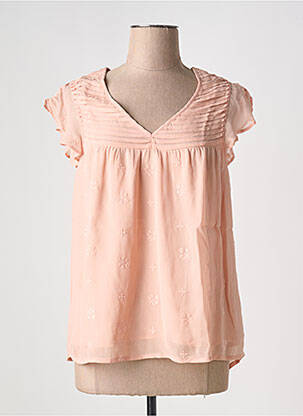 Blouse manches courtes manches courtes rose INDI & COLD femme