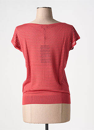 Pull col v manches courtes rouge ZILCH femme