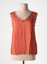 Top stretch sans manche orange CREAM femme