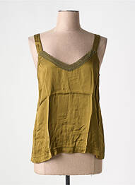 Top coupe fluide fines bretelles vert LA REINE TRICOTE femme