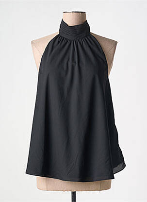 Top coupe fluide sans manche noir KOCCA femme