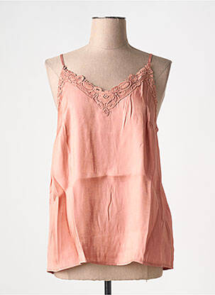 Top stretch fines bretelles rose CREAM femme