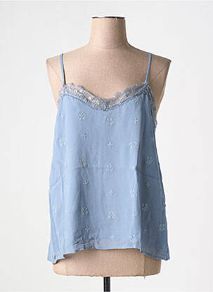 Top stretch fines bretelles bleu INDI & COLD femme