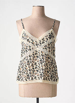 Top stretch fines bretelles beige FIVE femme