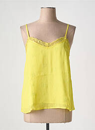 Top stretch fines bretelles jaune INDI & COLD femme