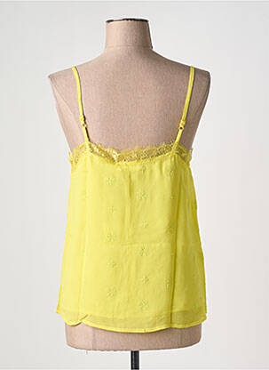 Top stretch fines bretelles jaune INDI & COLD femme