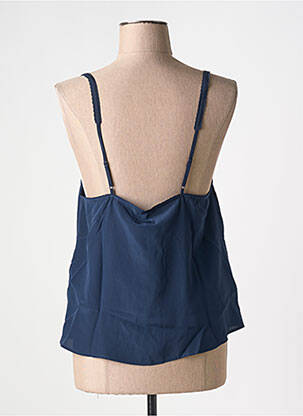Top manches bretelles ajustables fines bretelles bleu IDANO femme