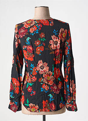 Blouse imprimé fleurs manches longues noir LA PETITE FRANCAISE femme
