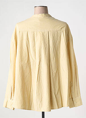 Chemisier col mao manches longues beige AMOUR femme
