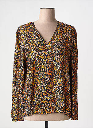 Blouse imprimé fantaisie manches longues noir LA PETITE FRANCAISE femme