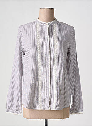 Chemisier coupe cintrée manches longues gris HARTFORD femme
