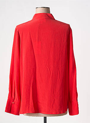 Blouse poignets boutonnés avec fente manches longues rouge TOUPY femme