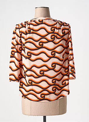 Blouse imprimé fantaisie manches 3/4 orange SCOTCH & SODA femme
