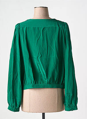 Chemisier manches longues manches longues vert IDANO femme