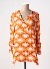 Tunique manches longues orange TOUPY pour femme seconde vue
