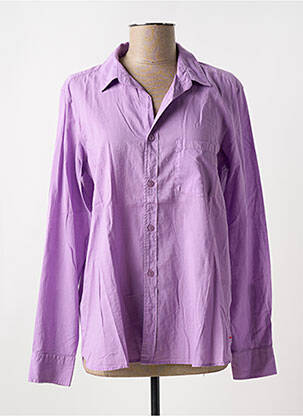 Chemisier coupe droite manches longues violet AMOUR femme