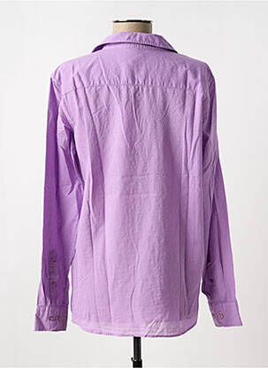 Chemisier coupe droite manches longues violet AMOUR femme