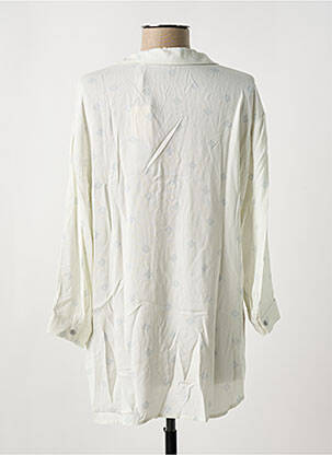 Blouse tissage popeline manches 3/4 blanc YAYA femme