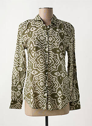 Chemisier coupe cintrée manches longues vert HARTFORD femme