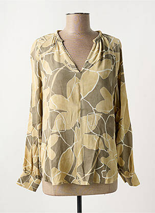 Blouse imprimé fantaisie manches longues vert YAYA femme